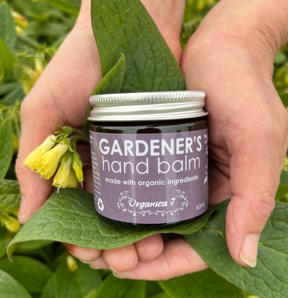 Comfrey hands GHB 24-2 Comfrey Ointment and Organic Aromatherapy products